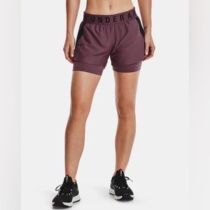 Women's Under Armour UA Play Up 2-in-1 Shorts, Medium